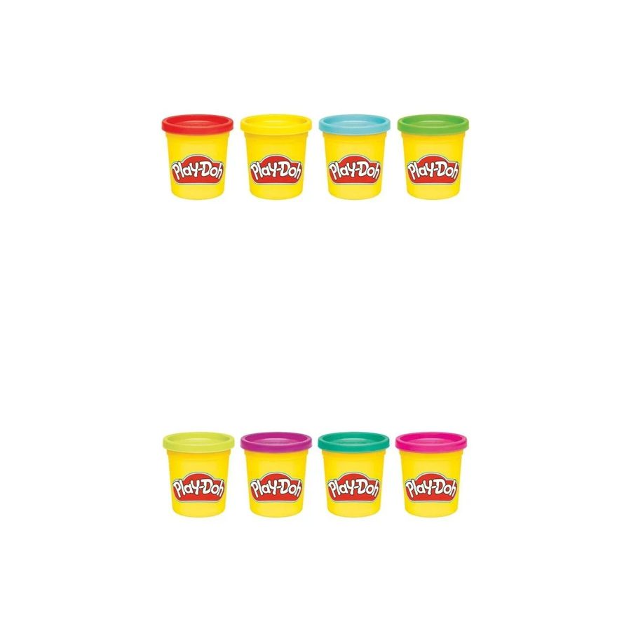 Fire bokser Play-Doh i ulike farger